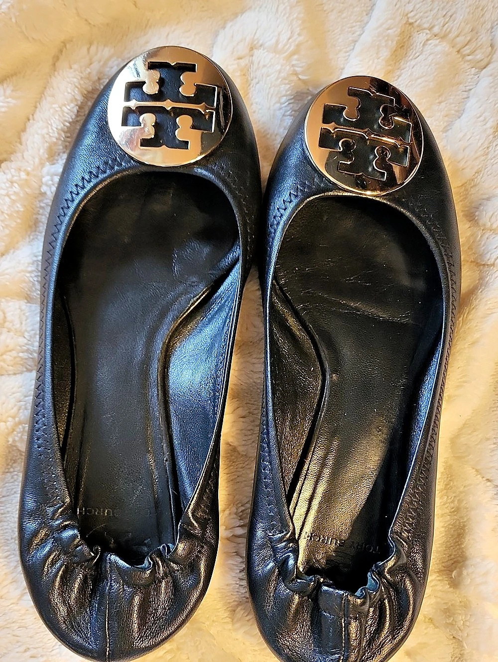 Tory Burch Minnie Travel Ballet Flat Black Ballet Flats